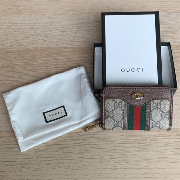 *SOLD* NWT Gucci GG Supreme Ophidia Zip Around Card Case Wallet - Picture 2 of 16